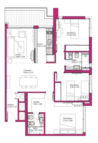 Imagen 8 de 17 de Venta Apartamento 3 Dormitorios Malvin A Estrenar