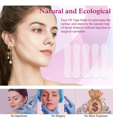 Cinta De Estiramiento Facial, Cinta De Elevación Invisible,