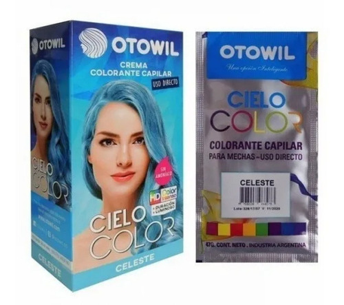 Otowil Colors Celeste Crema Capilar 47g Caja X 6 Unid.