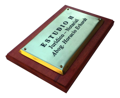 Imagen 5 de 10 de Placa Bronce Estudio Juridico, Contable, Profesionales 20x10
