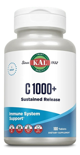 Kal | C 1000+ Sustained Release | 100 Tablets