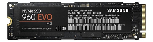 Disco sólido interno Samsung 960 EVO MZ-V6E500 500GB