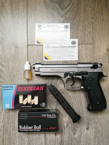 Pistola Traumatica Jackal Dual (auto)+50tiros +2prov.+aceite