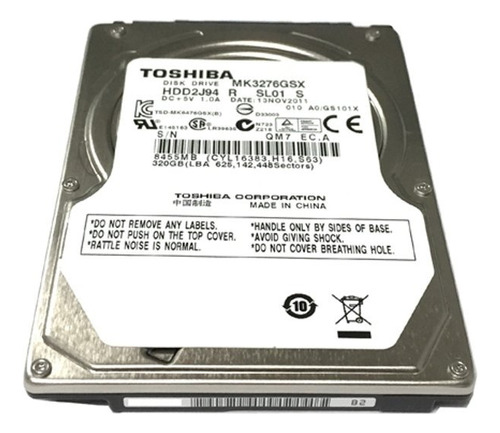 Disco Duro Toshiba Mk3276gsx 320gb Sata / 300 5400rpm 8mb 2.