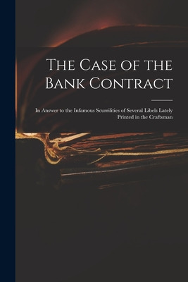 Libro The Case Of The Bank Contract: In Answer To The Inf...