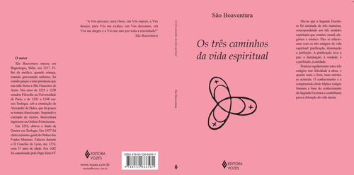 Os Três Caminhos Da Vida Espiritual, De São Boaventura., Vol. 1. Editorial Editora Vozes, Capa Mole, Edição 1 Em Português, 2024