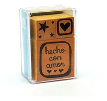 Comprar Set Sellos Emprendedor:  Hecho Con Amor  Contiene 3 Sellos