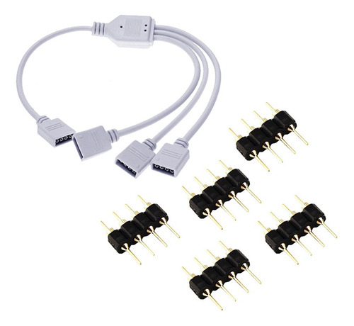 4 Pines De 4 Vías Divisor Conector Cable Para Rgb Led Tira 3