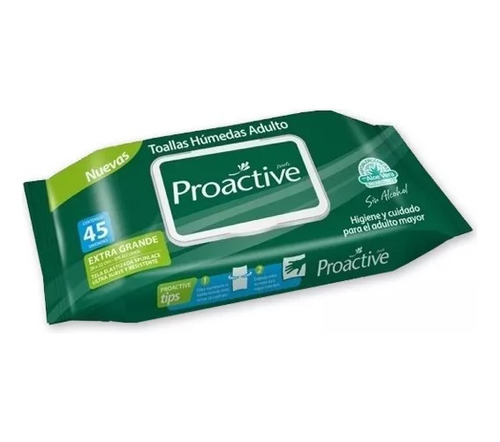 Proactive Toallas Húmedas Para Adultos Extra Grande 45 Und