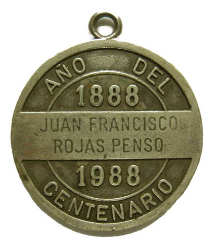 Medalla De Plata Centenario Del Jockey Club Año 1888 1988.-