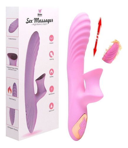 Vibrador Vai E Vem Sobe Desce Aquecimento Sugador Chupador