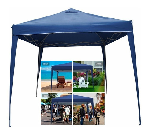 Gazebo Plegable Autoarmable Reforzado Acero 3 X 3 Mts Bolso