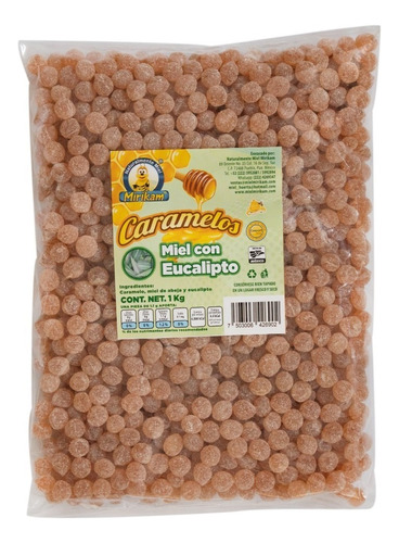 Caramelo Macizo Miel Mirikam CARAMELO miel con eucalipto sin TACC 10kg  pack x 10