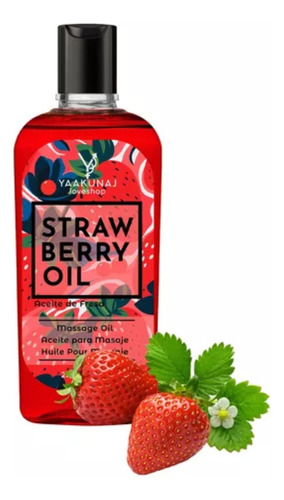 Aceite Comestible Para Masaje Straw Berry Oil Yaakunaj 60ml