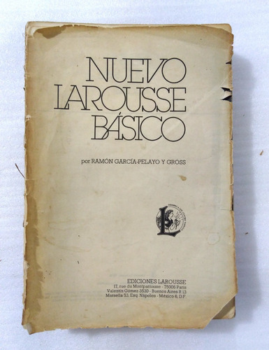 Vintage Nuevo Larousse Básico Ramón García-pelayo Gross 1979