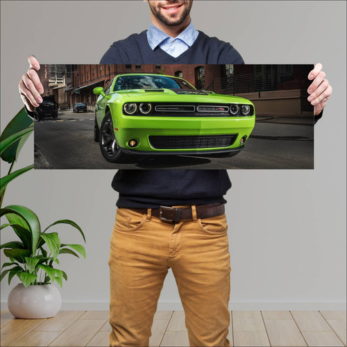 Cuadro 30x80cm Auto 2015 Dodge Challenger Rt Plu 72