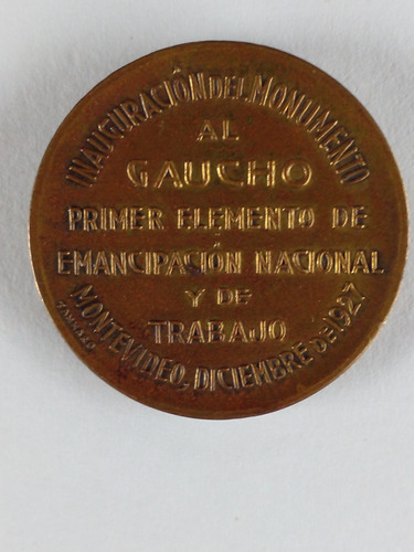 Medalla 1927 Inauguración Mo Numento Al Gaucho