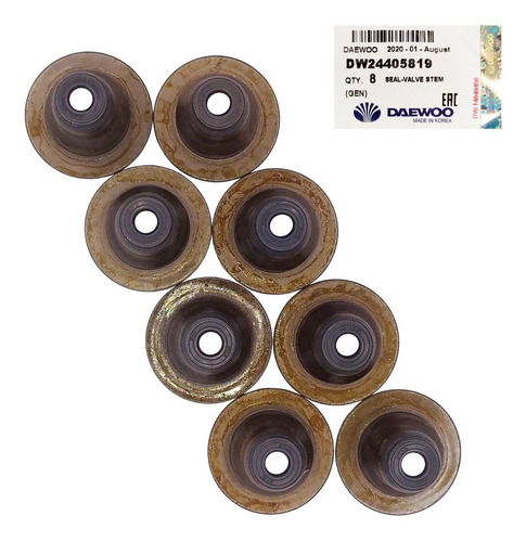 Imagen 2 de 6 de Gomas Valvulas Chevrolet Cruze 1.8 Original 8 Piezas