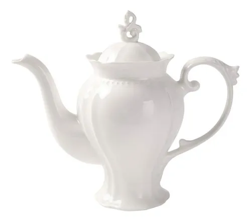 Tetera Inglés Ultra Blanca De Porcelana Fina, Cafetera, Peso