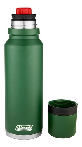 Imagen 2 de 3 de Termo Coleman Matero de acero inoxidable 1.2L verde