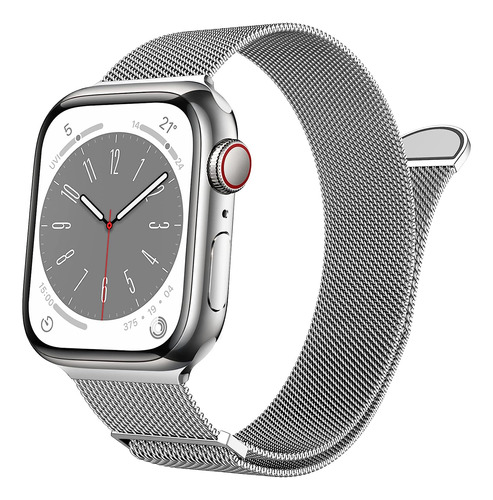 Correa De Metal Plateado P/apple Watch Ultra 9 8 7 49/45mm