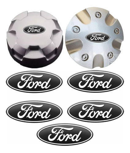 Kit Adesivos Roda Ford 1,4x3,4 Resinado Cm 5und Cl26