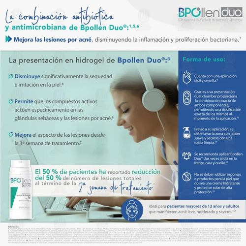 Bpollen Duo Gel 1% / 5% Barros Y Espinillas 30gr Para Acné