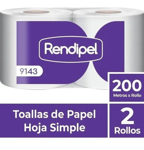 Toalla Rollo Rendipel Pack 400mts X2 9143 Rendipel