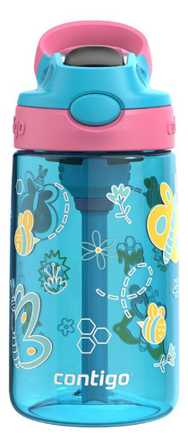Botella Plástica Para Agua 14 Oz Sistema Autospout Contigo Color Mariposas