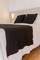 Comprar Peseira Tricot Manta Cama Queen + 2 Capas Almofadas