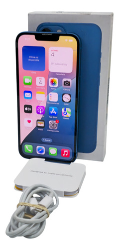 Iphone 13 256gb Azul Bateria 100 Liberado Con Caja Azul (Usado)