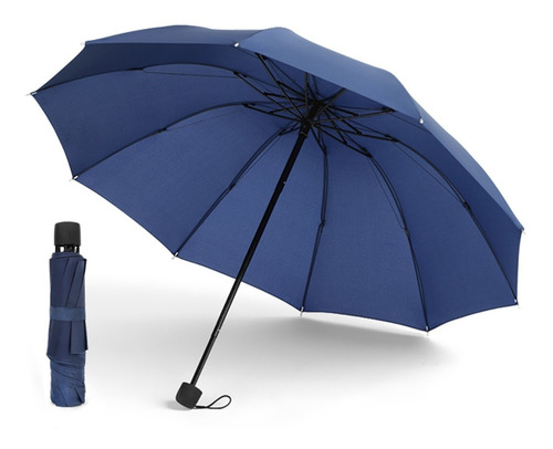 Paraguas Compacto Para Sol Y Lluvia Canotagio Sombrilla Color Azul
