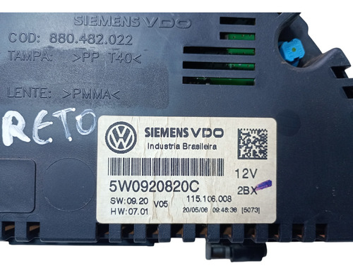 Kit Code Módulo Injeção Vw Gol G4 1.0 Power 2004a2008