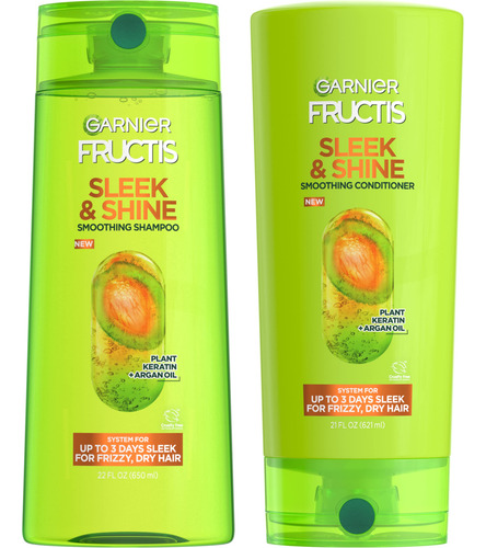 ChampĂș Garnier Fructis Sleek And Shine, 22 Fl Oz, 1