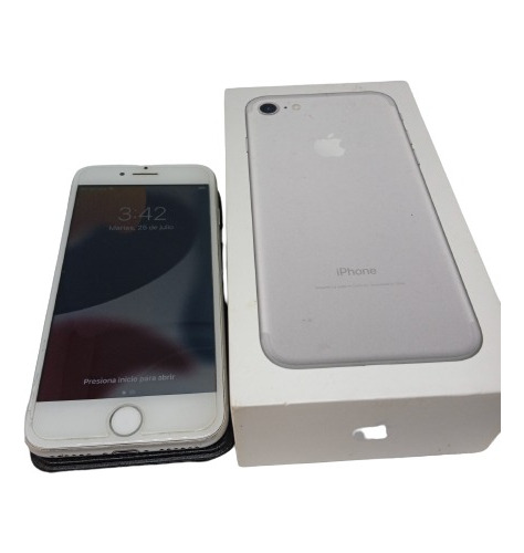 iPhone 7  De 128g Liberado Silver Plata Con Caja Usado 