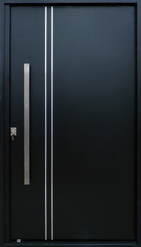 Puerta Pivotante Nexo Galva 115x205 Cm Ciega Negra Pg071