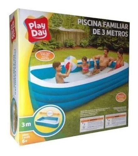 Imagen 2 de 6 de Alberca Familiar De 3 Metros Facil De Inflar Nueva