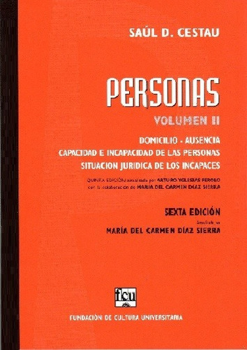 Personas - Saúl Cestau - Volumen 2 - Sexta Edición Fcu
