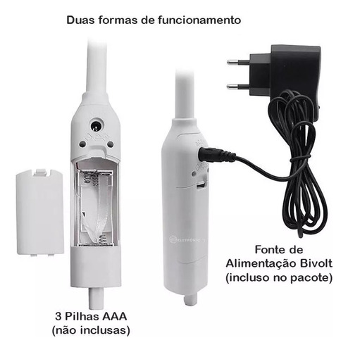 Luminária Lupa Óptica 2 Lentes 5x 6 Leds + Base Fixação