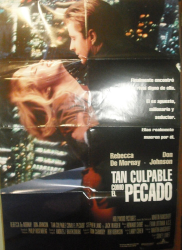 Afiche Original De La Película Tan Culpable Como El Pecado