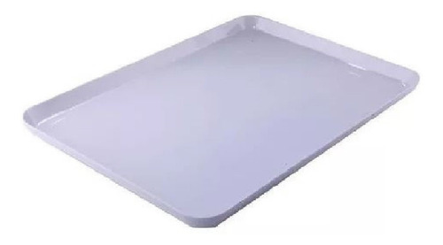 Set De 16 Charola De Plástico Blanco De 42 X 33