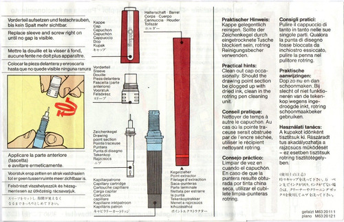 Imagen 8 de 8 de Estilógrafo Rotring Rapidograph .10