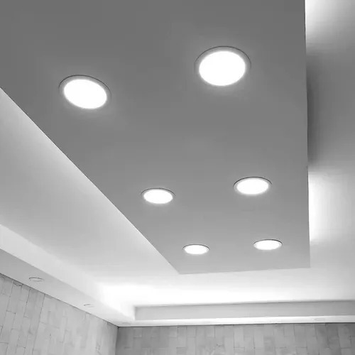 Imagen 3 de 5 de Plafón Led Aplicar Redondo 18w Fría 220v Luz Instantánea