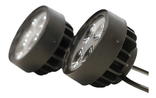 Imagen 2 de 8 de Juego X2 Faro Auxiliar Luz Blanca 12v 4 Led Lupa 12w 3000lum