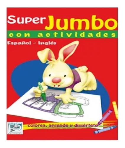 Super Jumbo Preescolar Kinder Colorear Español Inglés Rojo