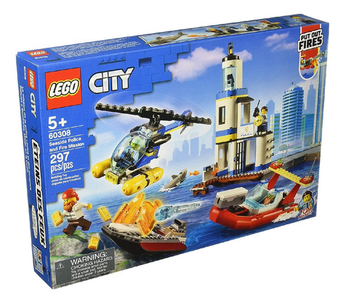 Lego 60308 City Ciudad Policías Y Bomberos Misión En El Mar