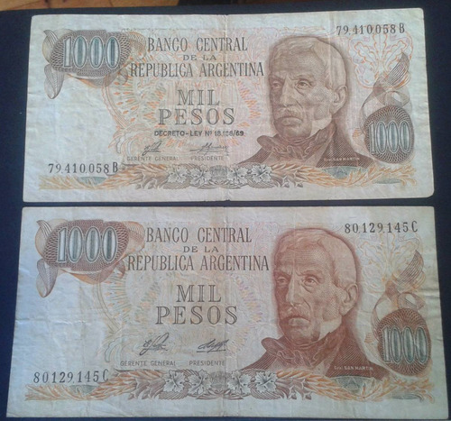 Argentina Billetes 100 Pesos Firmas Diferentes
