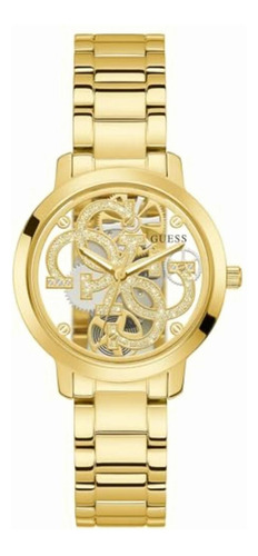 Reloj Guess Quattro Clear Para Dama Gw0300l2 Dorado