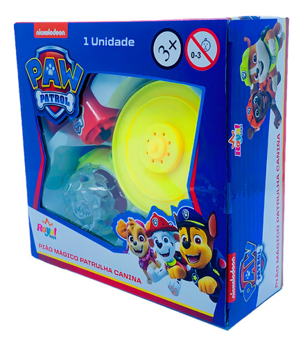 Pião Mágico Brinquedo Bob Esponja Patrulha Canina Luminoso