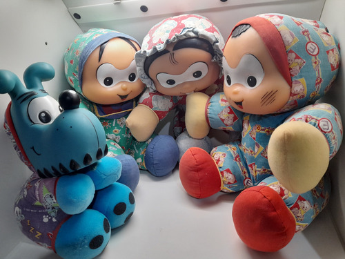 Antiga Turma Da Mônica Baby Com 4 Bonecos (Usado)